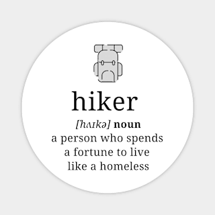 Homeless hiker (light) Magnet